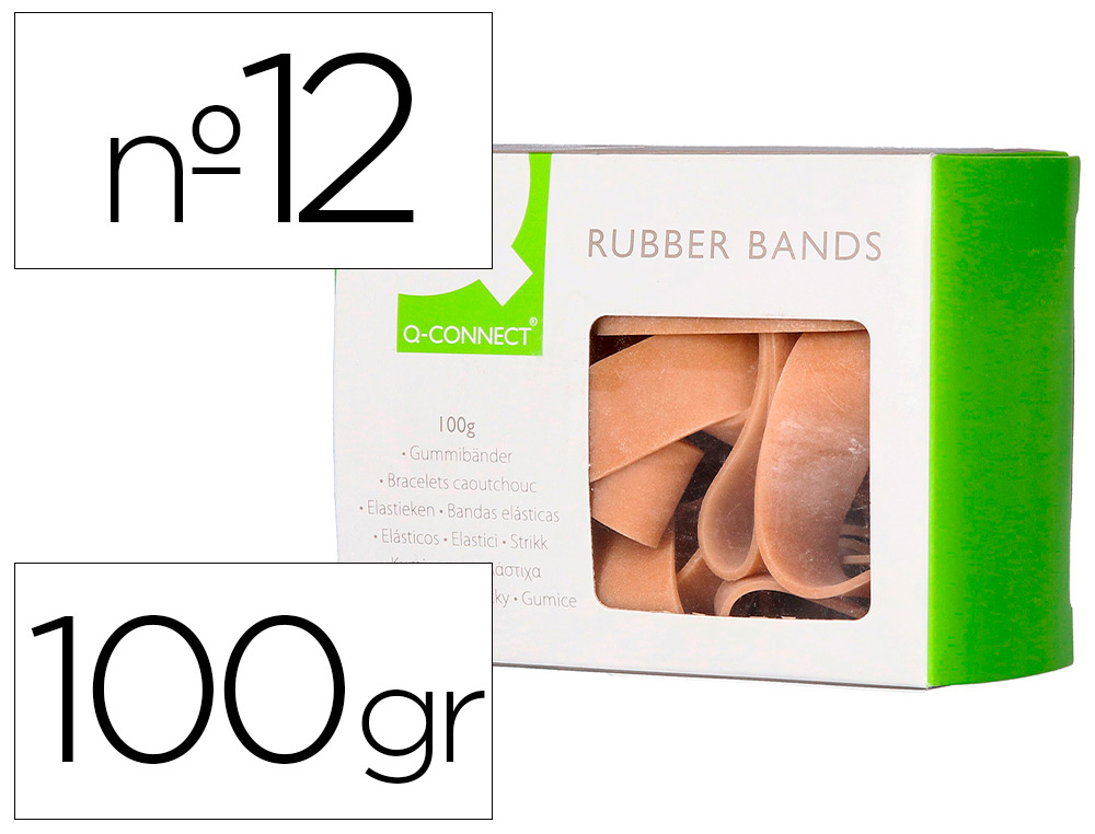 Bandas elasticas q-connect 100 gr 120x10 mm numero 12