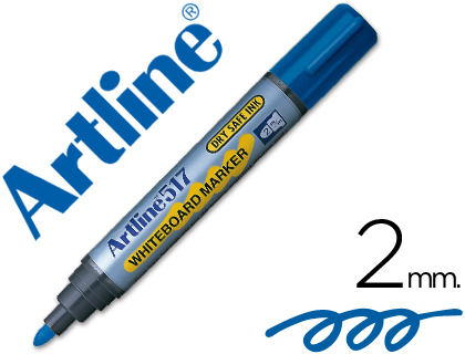 Rotulador artline pizarra ek-517 azul punta redonda 2 mm tinta de bajo olor