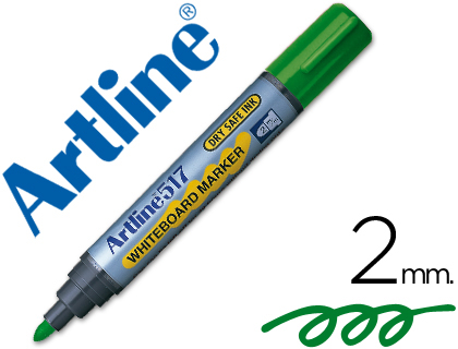 Rotulador artline pizarra ek-517 verde punta redonda 2 mm tinta de bajo olor