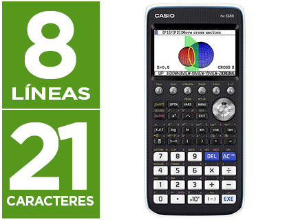 Calculadora casio fx-cg50 cientifica grafica 8 lineas 21 caracteres pantalla color 3d memoria 16 mb conexion usb