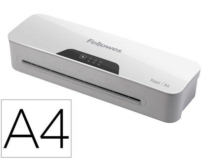 Plastificadora fellowes pixel din a4 2 rodillos sistema antiatasco apagado automatico hasta 125 mc