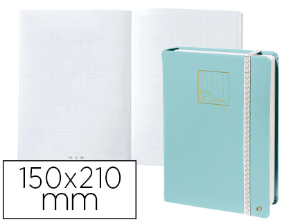 Libreta quo vadis life journal infinite dots puntos 15x21 cm 224 hojas tapa similpiel verde