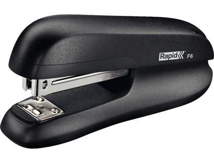 Grapadora rapid f6 plastico abs color negro capacidad 20 hojas usa grapas 24/6 y 26/6