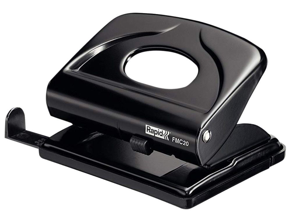 Taladrador rapid fmc20 metalico color negro capacidad 20 hojas