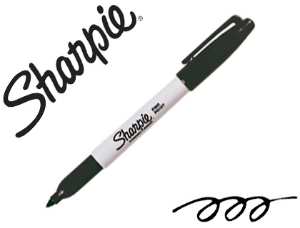 Rotulador sharpie permanente punta fina negro