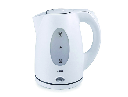 Hervidor de agua lacor electrico color blanco potencia 2000w capacidad 1,5 l