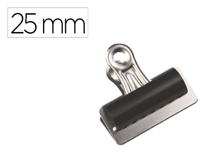 Pinza metalica q-connect pala fija 25 mm caja de 10 unidades
