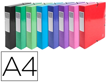 Carpeta de proyecto exacompta iderama carton lustrado plastificado din a4 lomo 80 mm colores surtidos