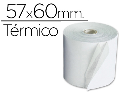 Rollo sumadora exacompta termico 57 mm x 60 mm 55 g/m2 sin bisfenol a