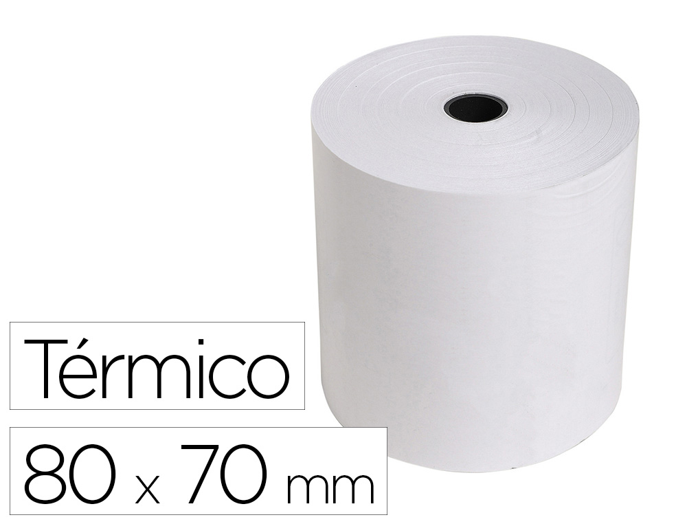 Rollo sumadora exacompta termico 80 mm x 70 mm 55 g/m2 sin bisfenol a