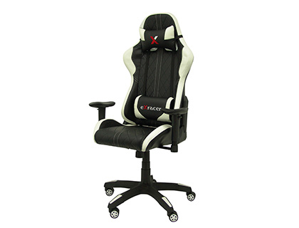 Silla pyc gaming chair giratoria similpiel regulable en altura negra 1200+80x670x670 mm