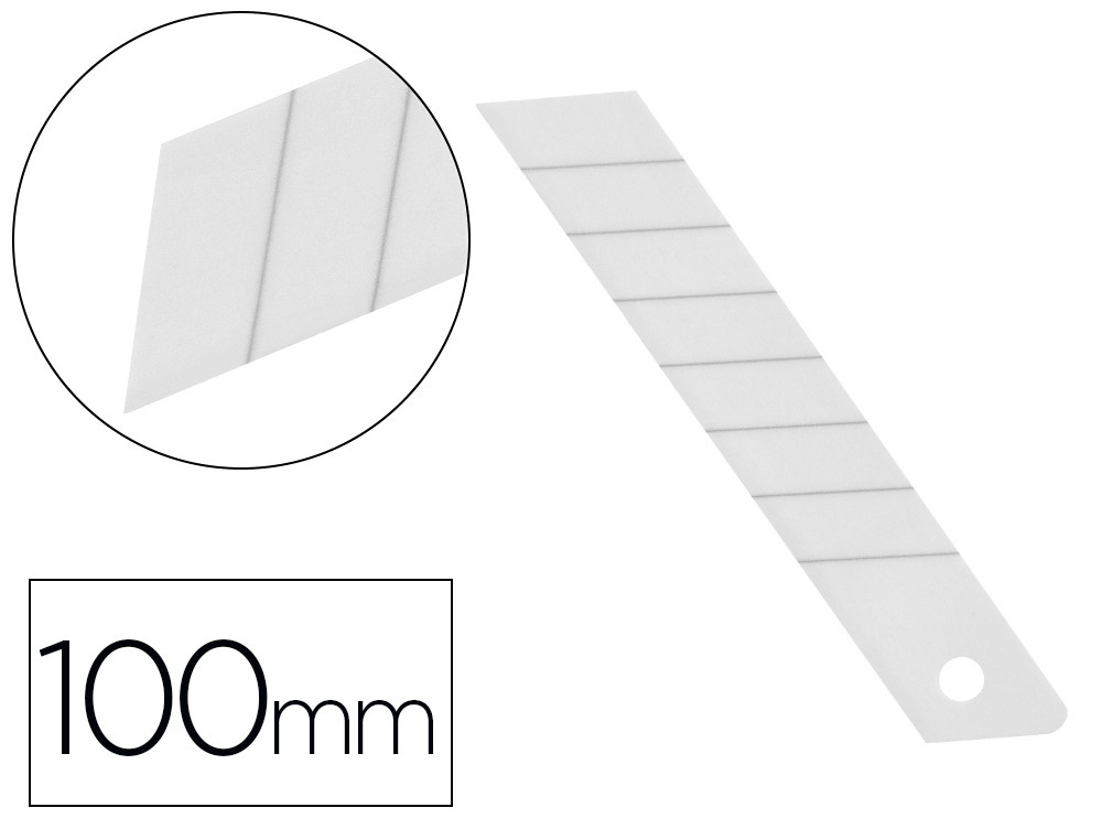 Repuesto cuter q-connect ancho para modelos kf17106/kf14387 cuchilla ceramica 18 mm blister 5 unidades