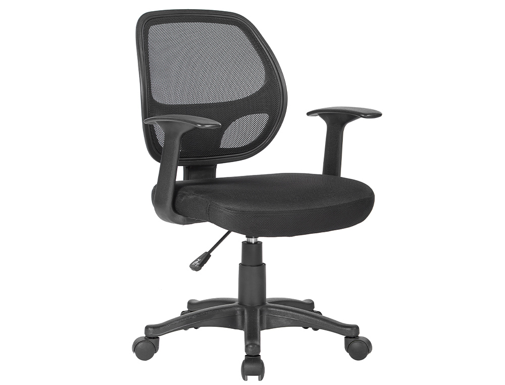 Silla giratoria q-connect respaldo medio regulable en altura 870+120mm alto 550mm ancho 590mm profundidad