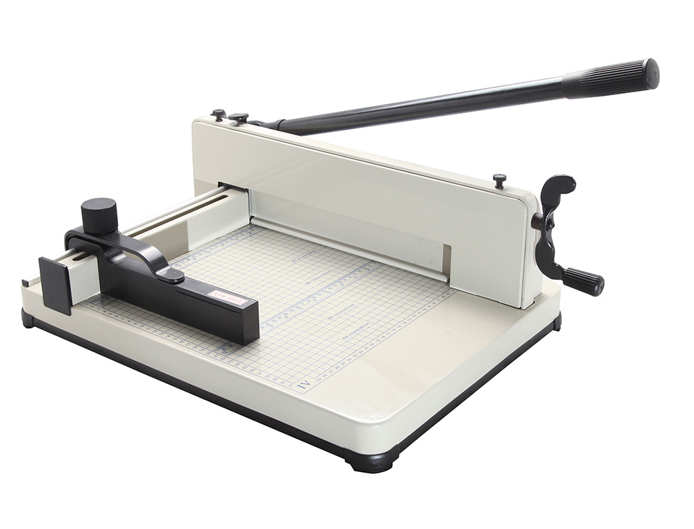 Guillotina q-connect kf16916 manual profesional largo del corte 330 mm capacidad 400 hojas