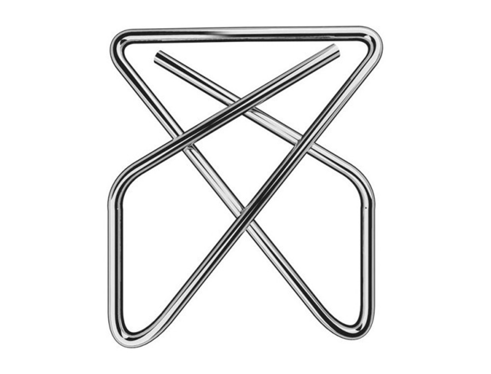 Clips pajarita q-connect 40mm niquelados caja de 50 unidades