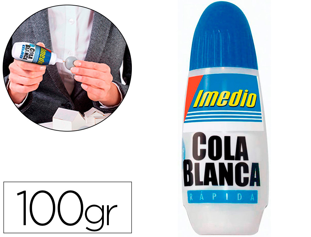 Pegamento cola blanca imedio bote de 100 gr