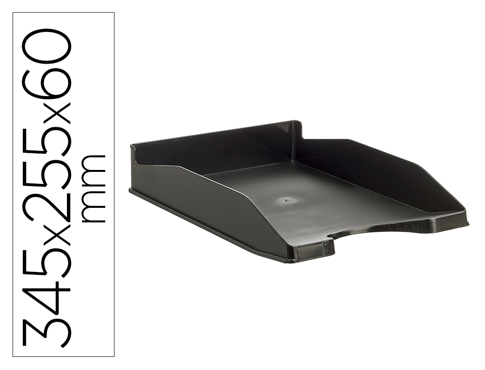 Bandeja sobremesa archivo 2000 antimicrobiana sanitized plastico negro apilable 3 posiciones para formatos din