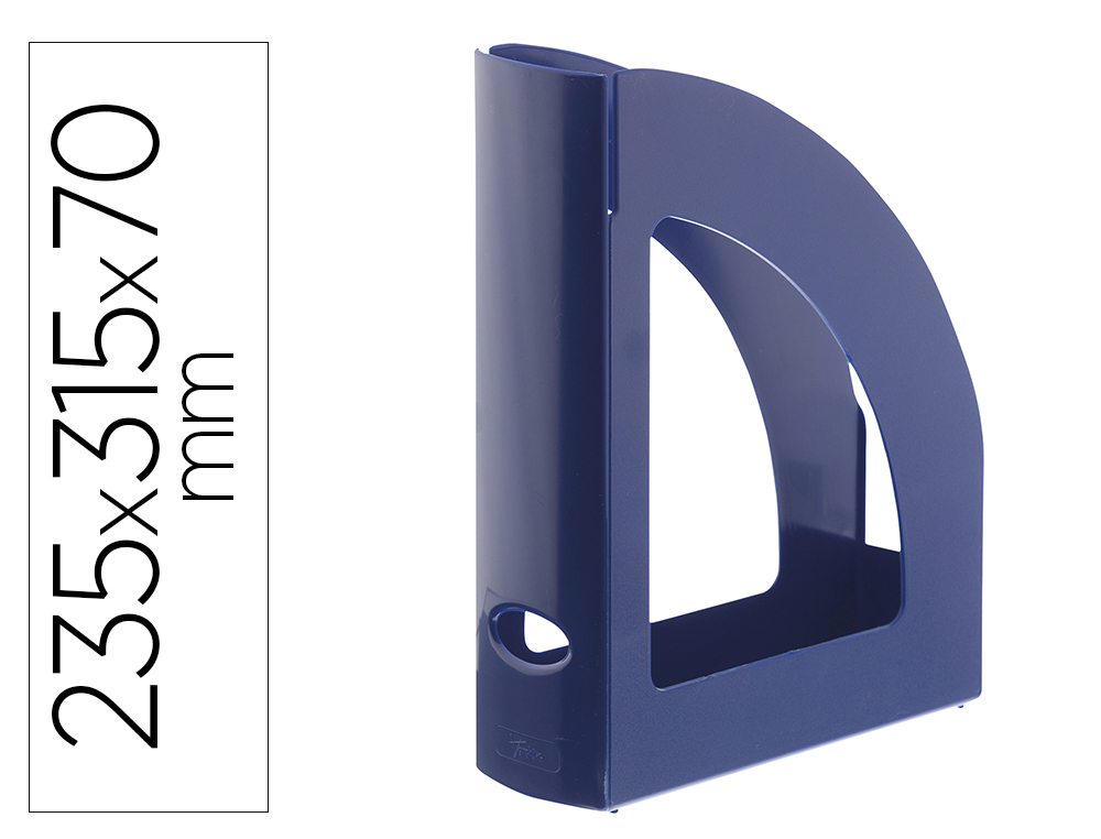 Revistero archivo 2000 antimicrobiano sanitized poliestireno lomo 80 mm azul 250x80x320 mm