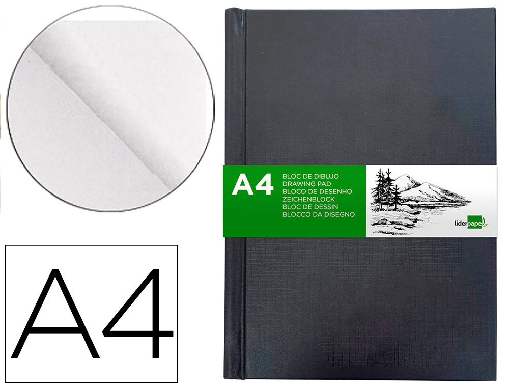 Bloc dibujo liderpapel esbozos encuadernado din a4 210x297 mm 100 hojas 100 gr/m2