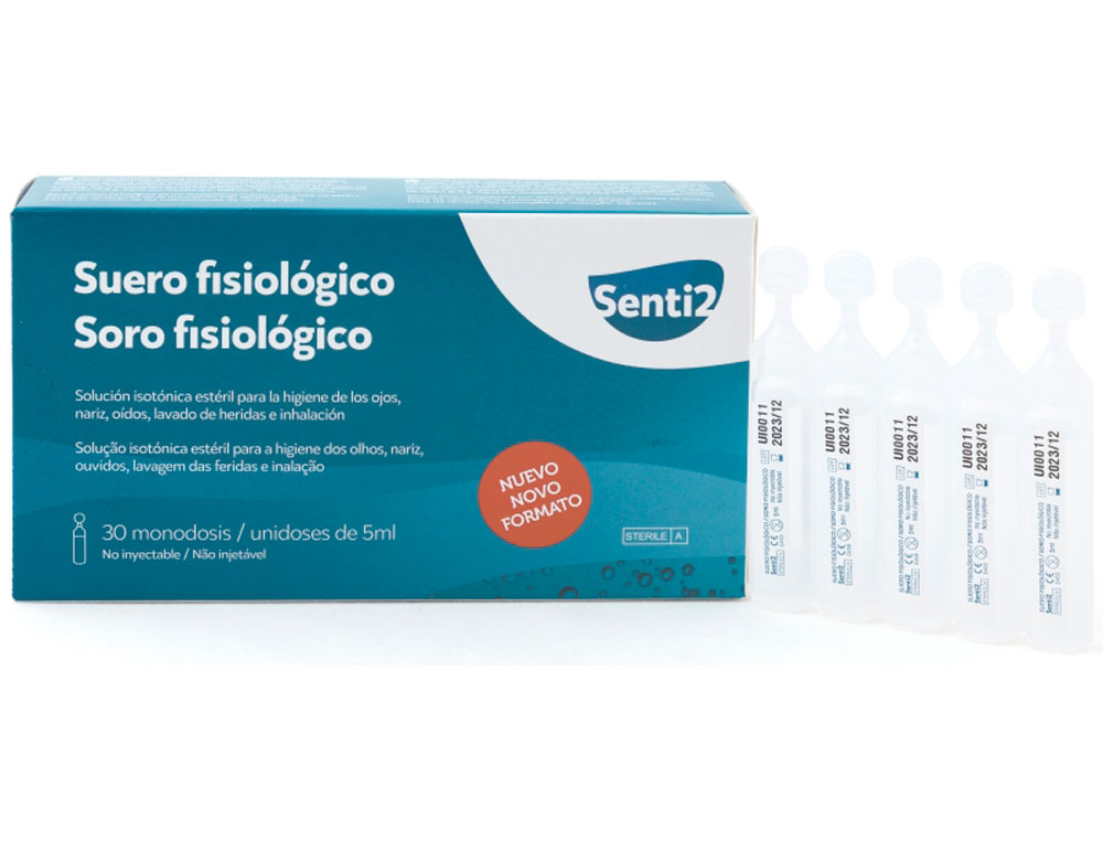 Suero fisiologico esteril sentidos monodosis 5 ml caja de 30 unidades