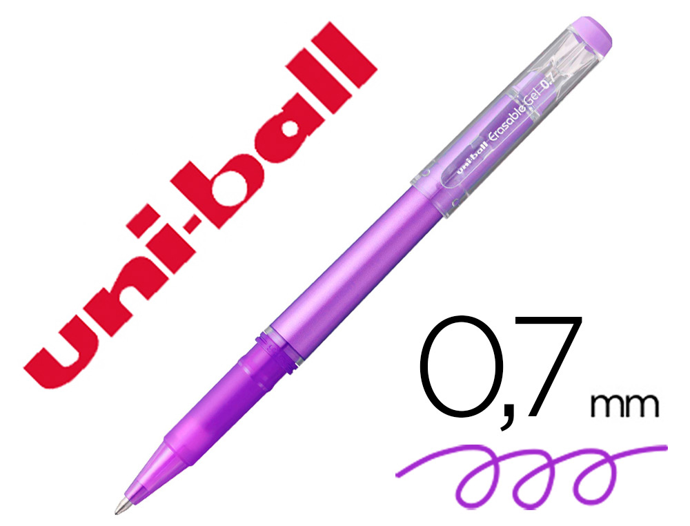 Rotulador uni-ball roller uf-222 tinta gel borrable 0,7 mm violeta