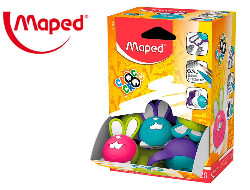 Goma de borrar maped croc croc duo conejo colores surtidos