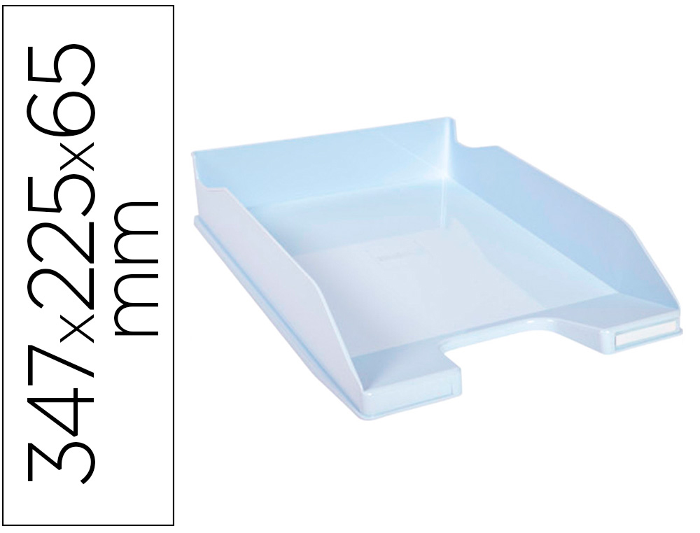 Bandeja sobremesa exacompta aquarel combo midi azul pastel 347x255x65 mm