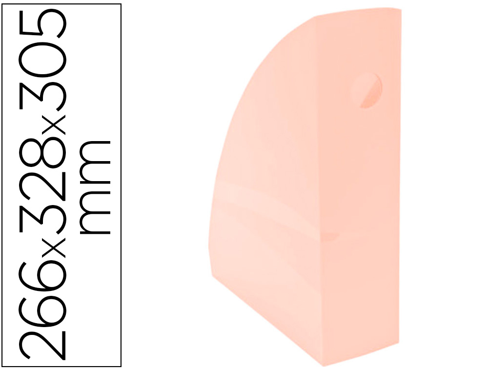 Revistero exacompta aquarel mag-cube coral pastel 266x328x305 mm