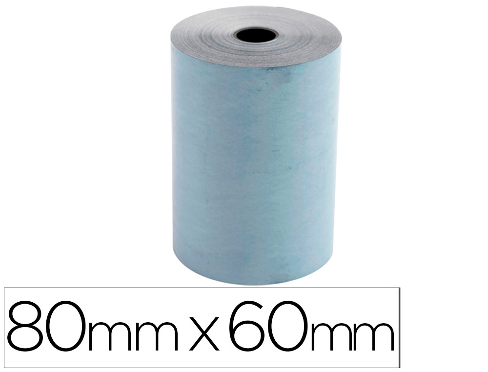 Rollo sumadora exacompta safe contact termico 80 mm x 60 mm 52 g/m2