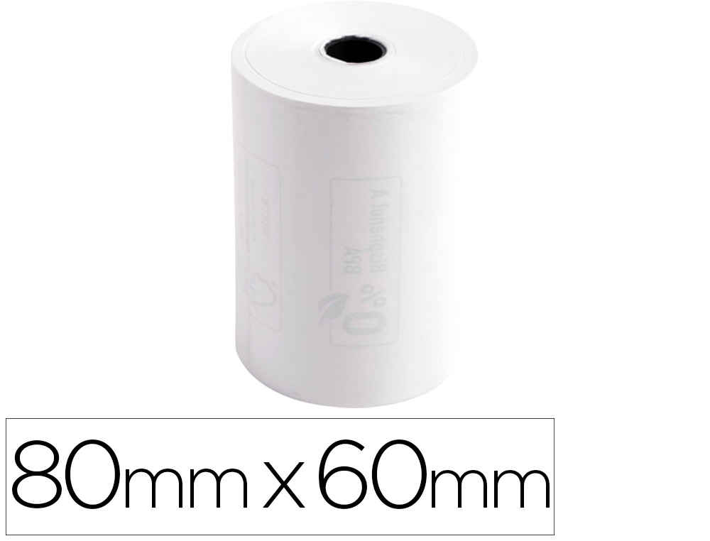Rollo sumadora exacompta termico 80 mm x 60 mm 48 g/m2