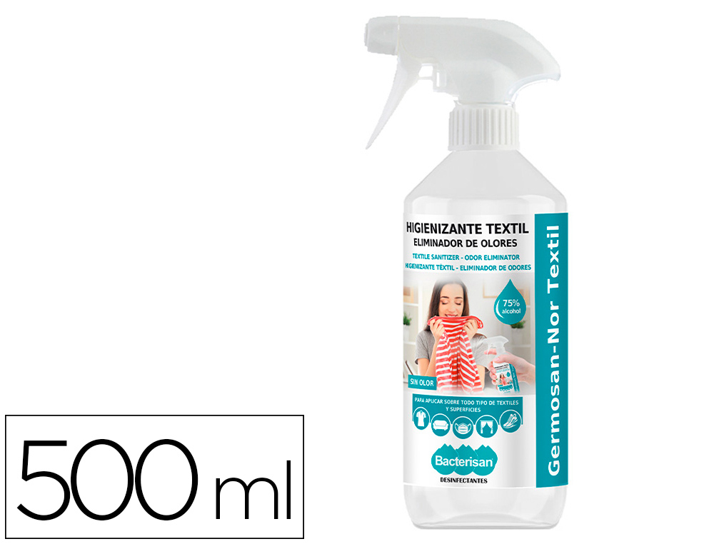 Desinfectante bacterisan germosan-nor bp7 virucida para textil bote pulverizador de 500 ml