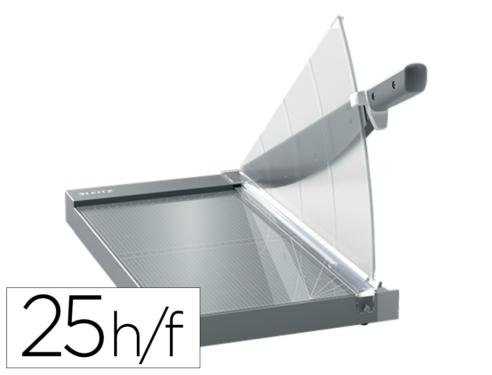 Cizalla de palanca leitz precision office pro a3 base cristal longitud corte 457 mm capacidad de corte 25 hojas