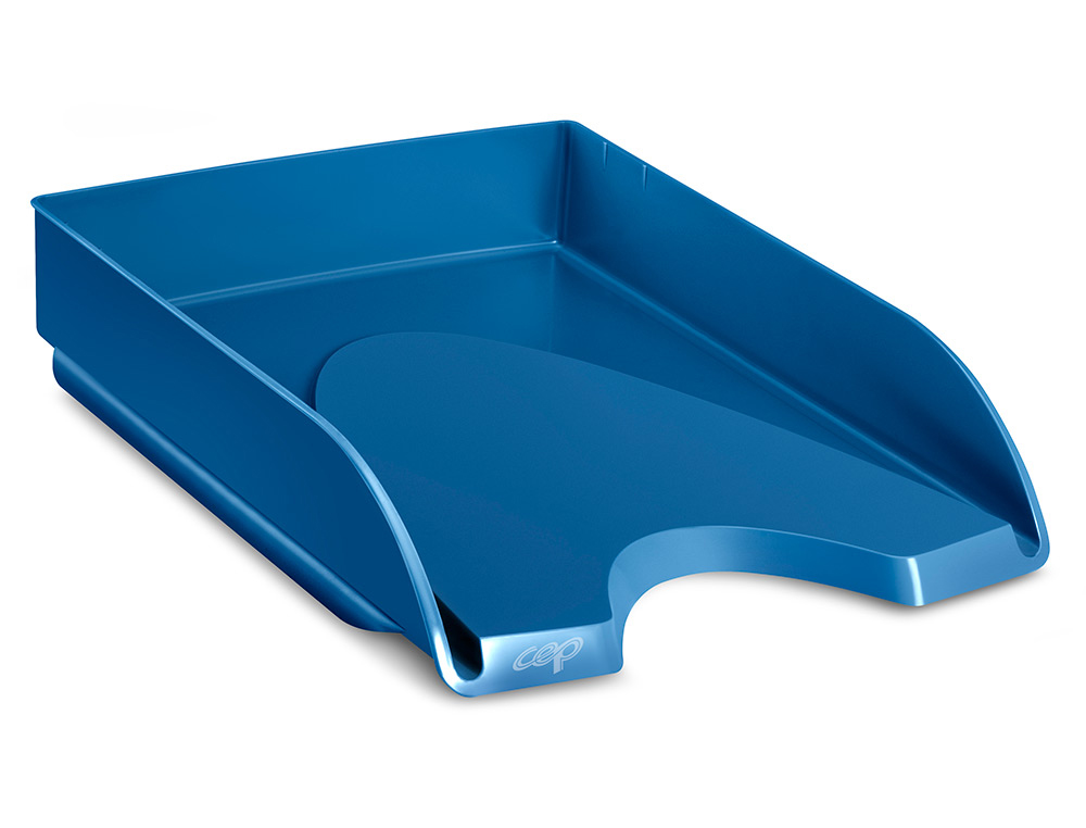 Bandeja sobremesa cep riviera plastico color azul porcelana 348x257x66 mm