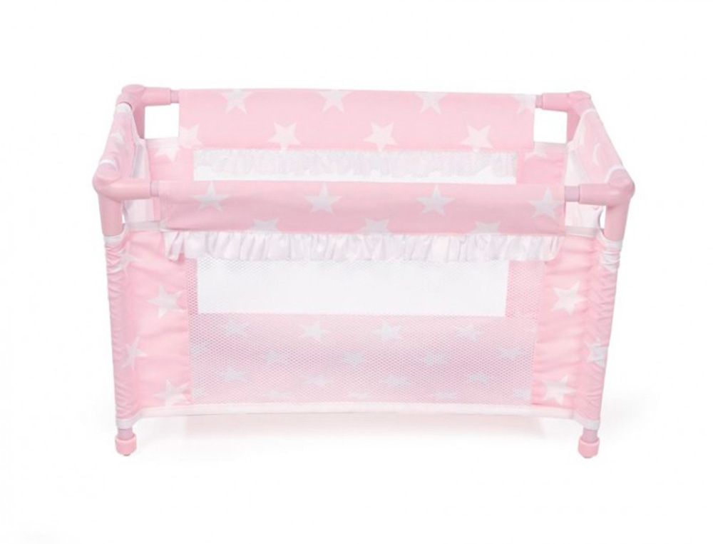 Cuna de viaje carlota color rosa 530x320x320 mm