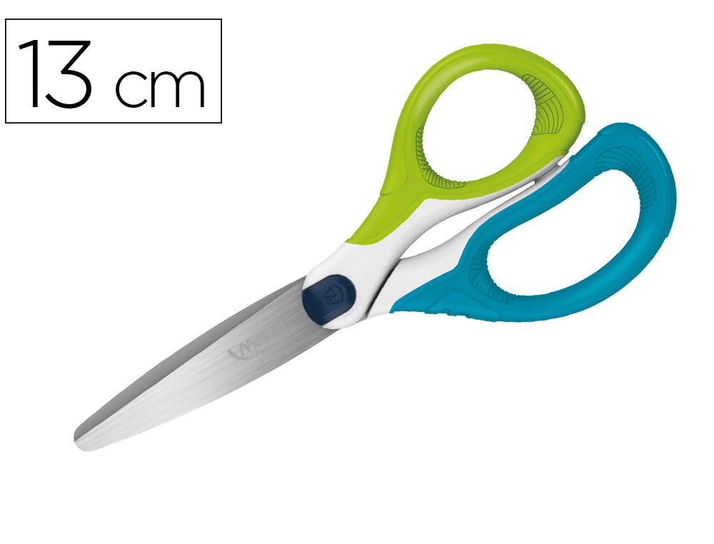 Tijera escolar maped sensoft asimetrica 13 cm