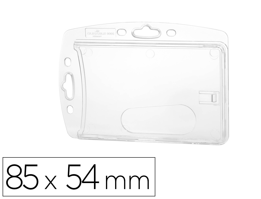 Identificador durable rigido para 1 tarjeta 54x87 mm pack de 10 unidades