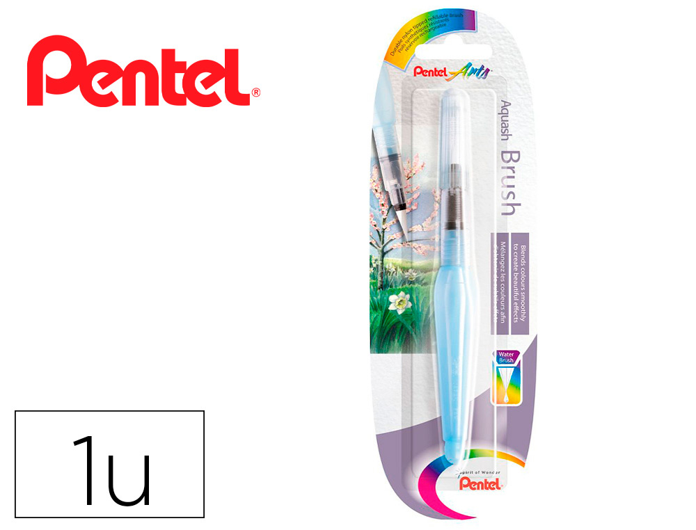 Pincel pentel xfrh-m rellenable agua redondo punta mediana