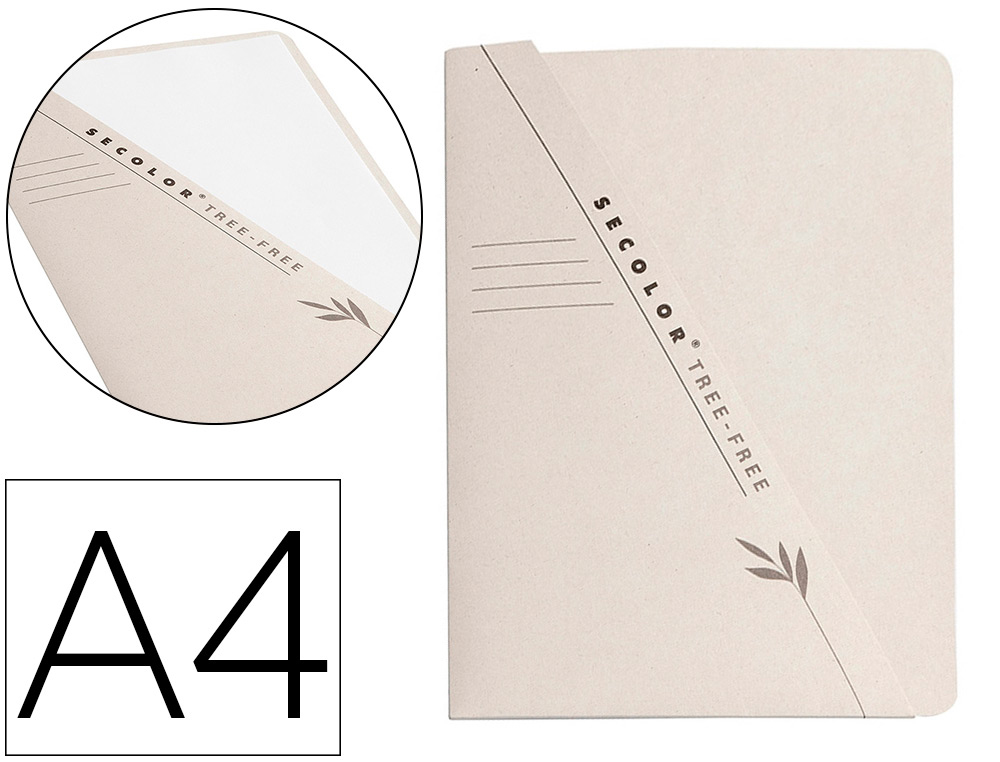 Subcarpeta cartulina djois 100% ecologica 226 g/m2 din a4 con bolsa frontal pack de 10 unidades