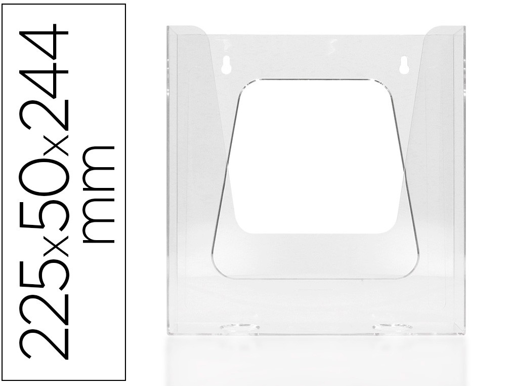 Expositor mural archivo 2000 metacrilato un compartimento din a4 transparente 225x50x244 mm