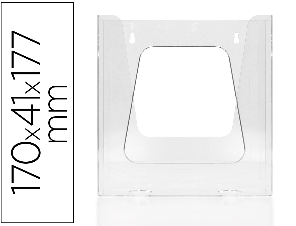 Expositor mural archivo 2000 metacrilato un compartimento din a5 transparente 170x41x177 mm