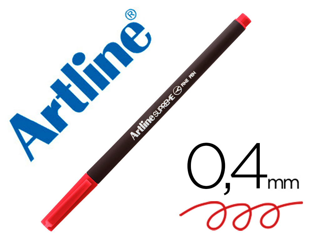 Rotulador artline supreme epfs200 fine liner punta de fibra rojo 0,4 mm