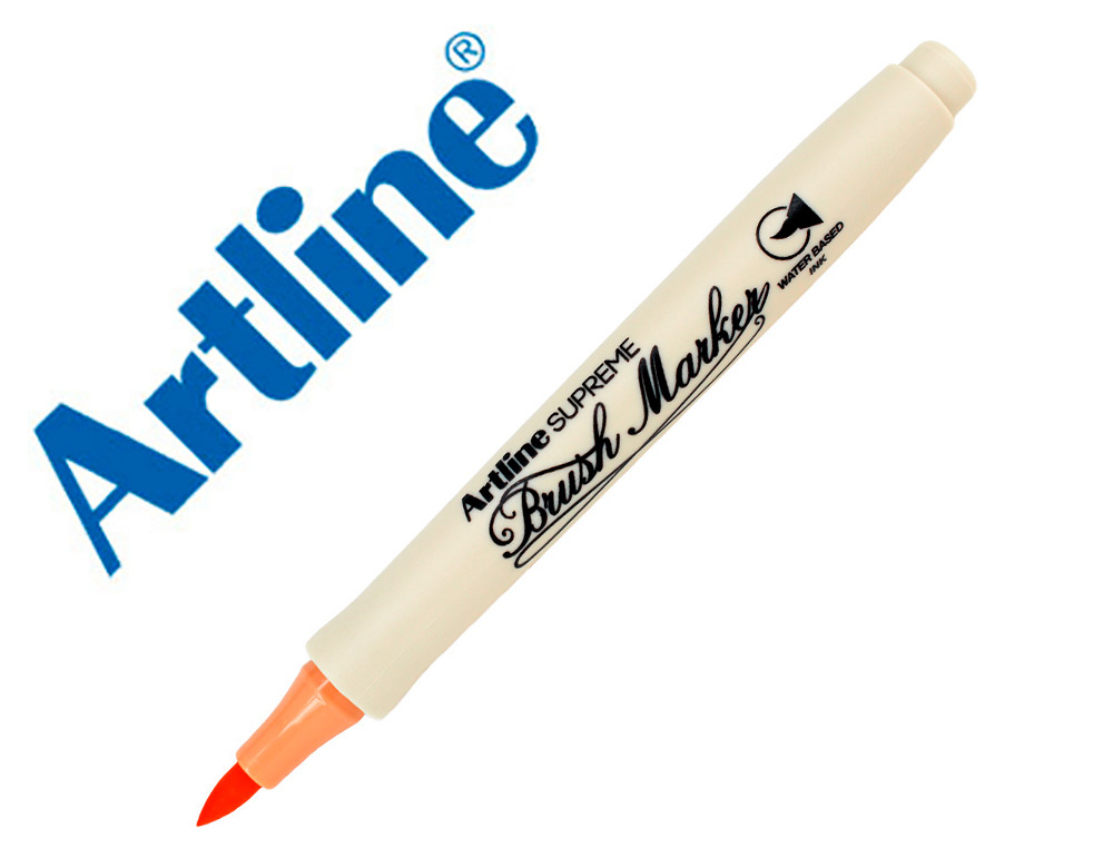 Rotulador artline supreme brush epfs pintura base de agua punta tipo pincel trazo fino albaricoque