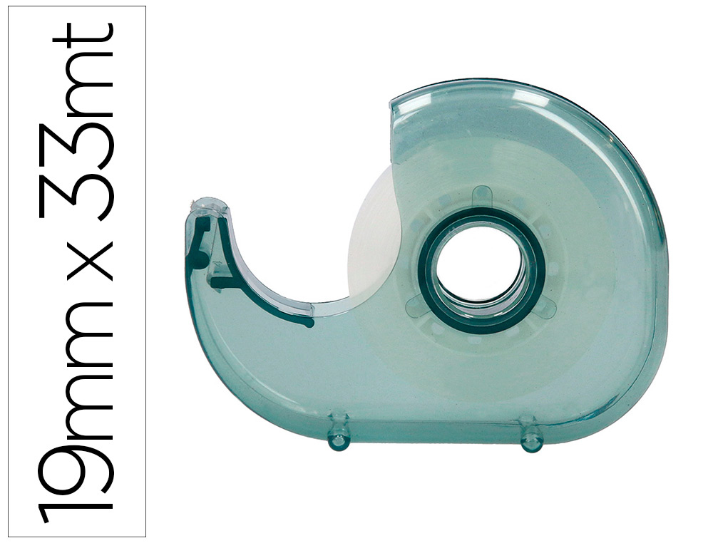 Miniportarrollo liderpapel ecouse 100% plastico reciclado para cinta de 33 mt x 19 mm