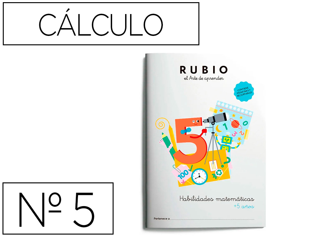 Cuaderno rubio habilidades matematicas + 5 años
