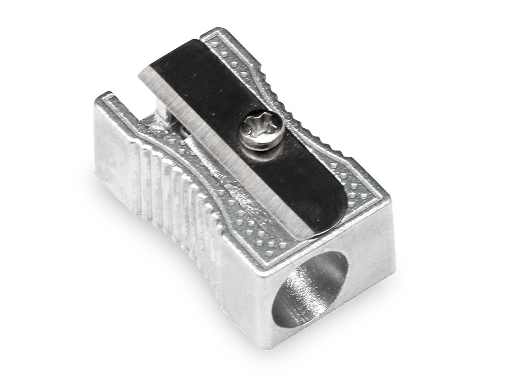Sacapuntas q-connect metalico rectangular 1 uso