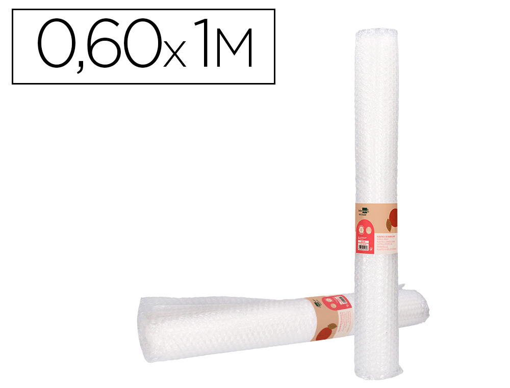 Plastico burbuja liderpapel ecouse 0.60x1m 30% de plastico reciclado