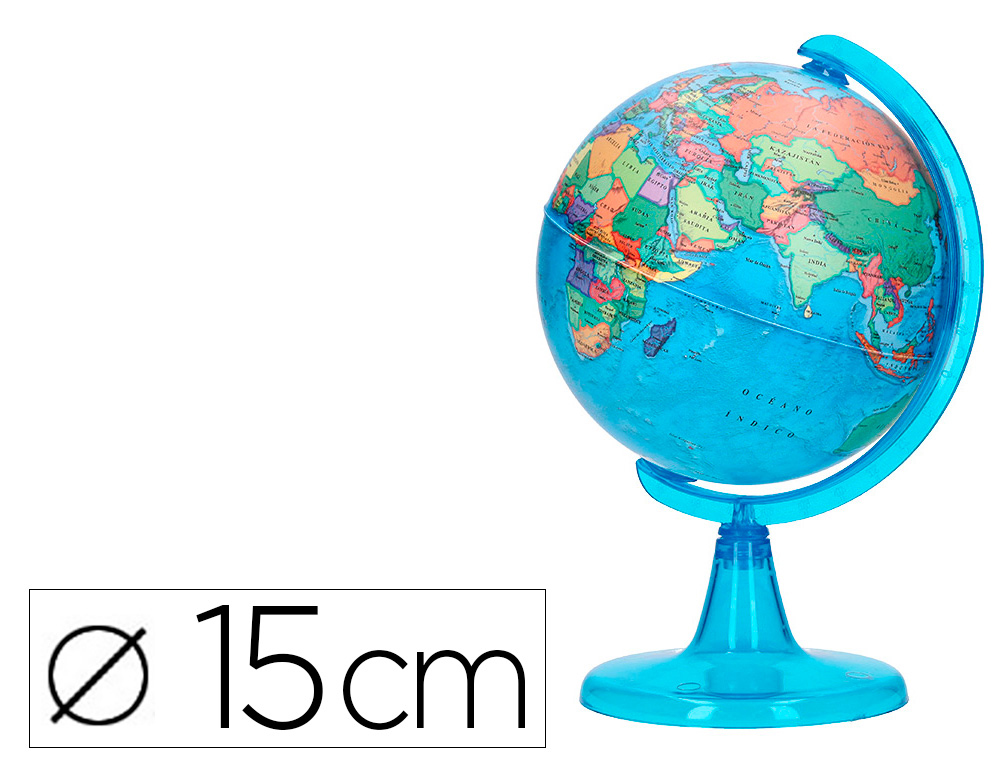 Globo terraqueo liderpapel mapa politico diametro 15 cm