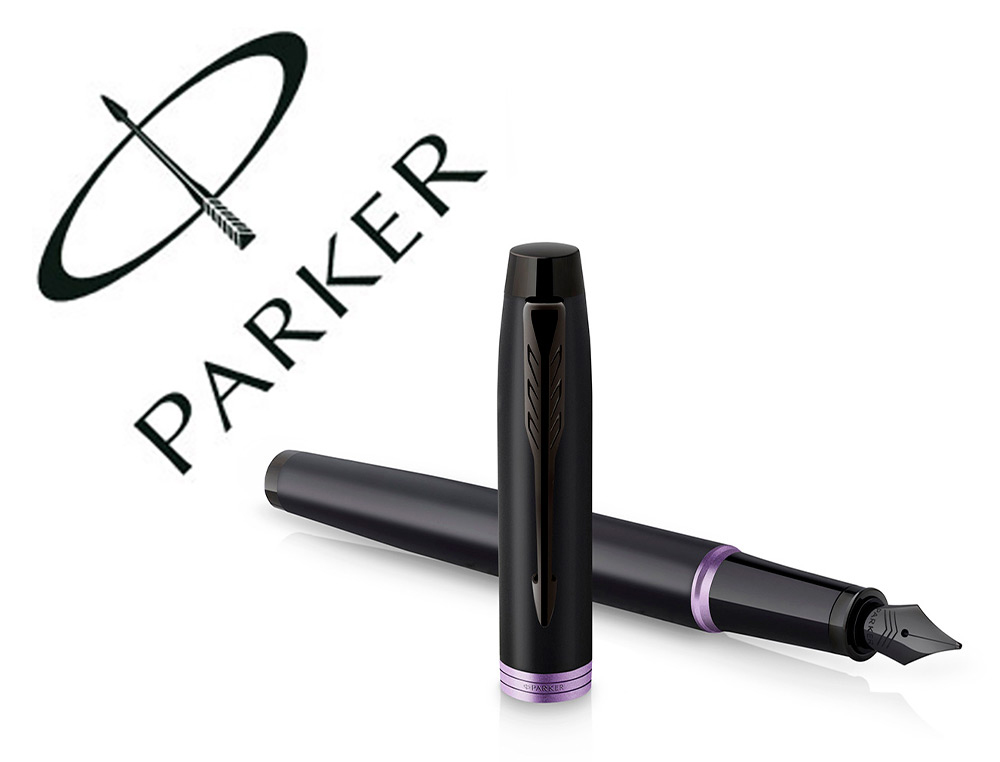Pluma parker im professionals vibrant purple ring plumin f en estuche de regalo