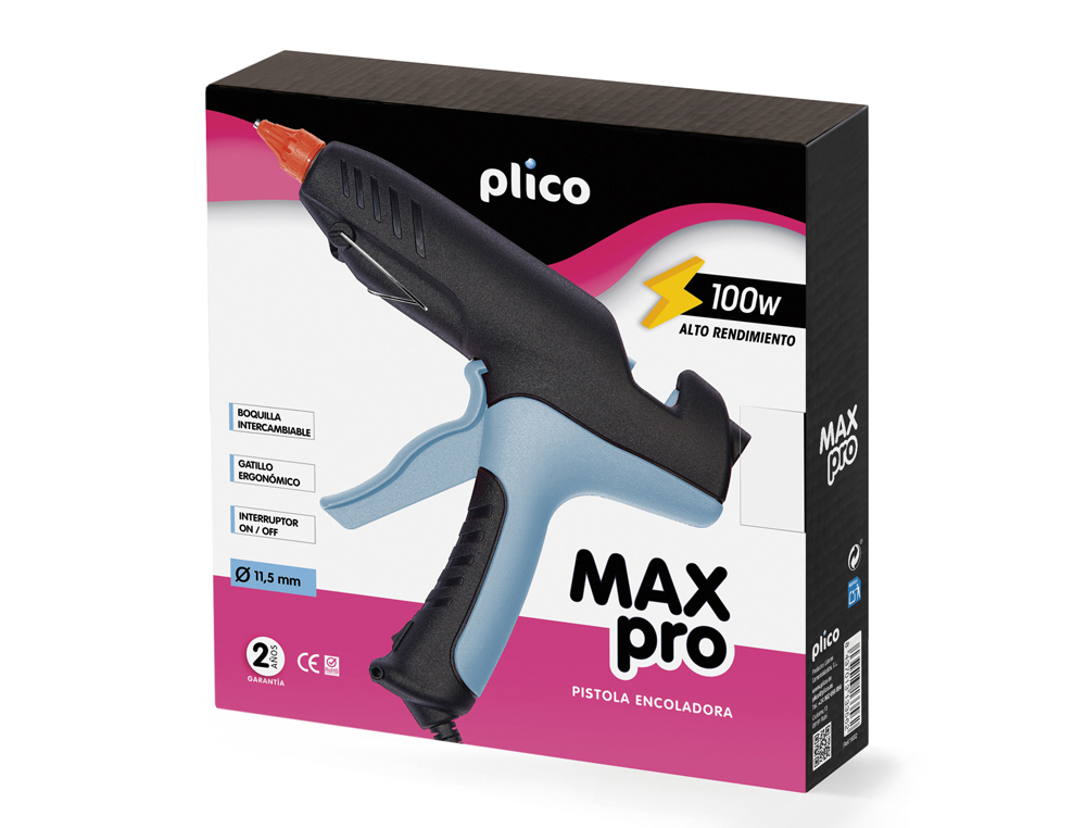 Pistola de silicona caliente plico max pro 100w