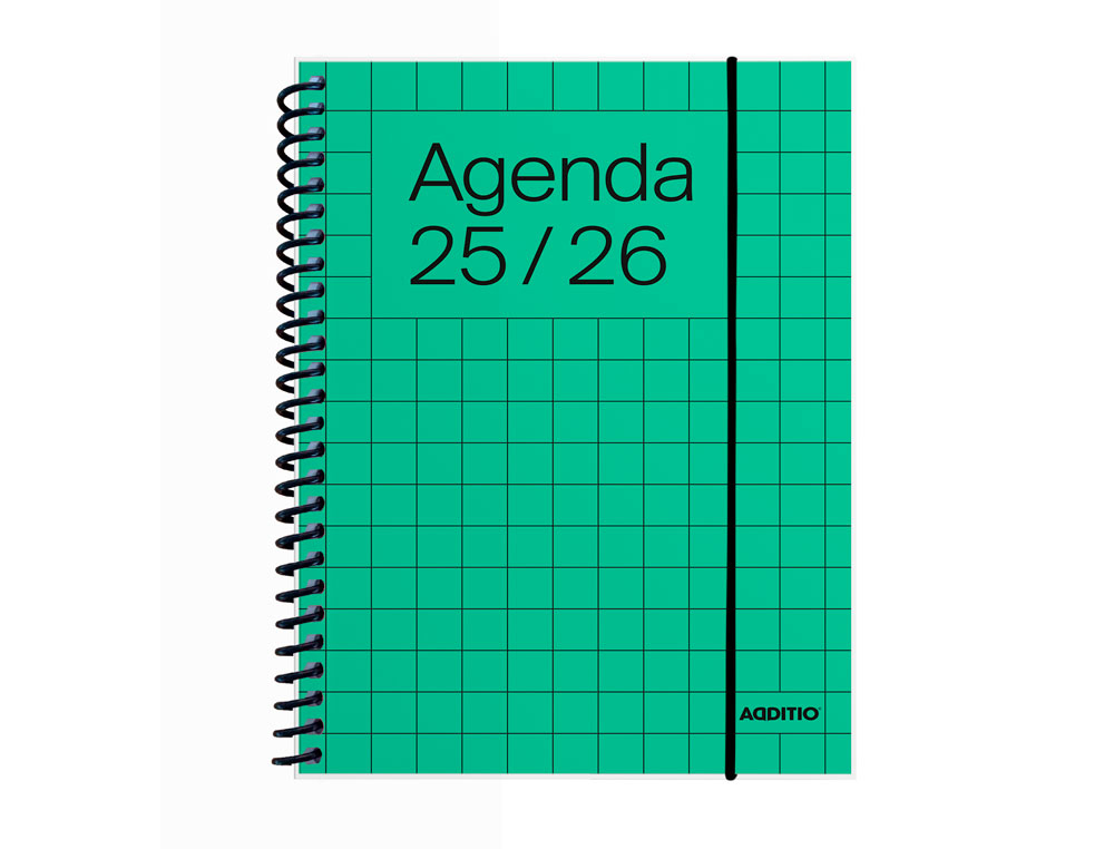Agenda universal additio mini 16,5x21,5 cm semana vista curso escolar +16 años paginas anotaciones colores surtidos